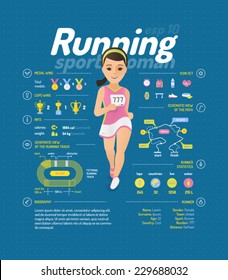 Running vector illustration