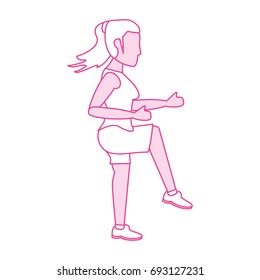 running vector illustration