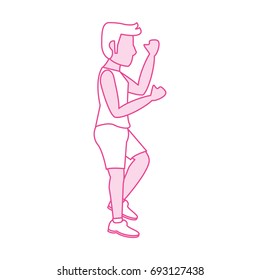 running vector illustration