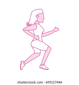 running vector illustration