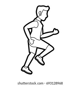 running vector illustration