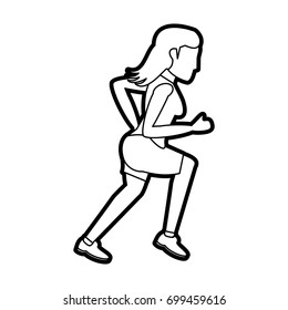 running vector illustration