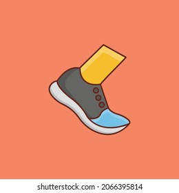 running Vector illustration on a transparent background. Premium quality symbols.Vector line flat color icon for concept and graphic design.