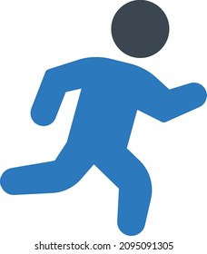running Vector illustration on a transparent background. Premium quality symbols. Glyphs  vector icon for concept and graphic design.