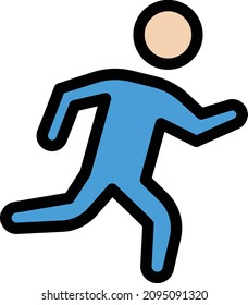 running Vector illustration on a transparent background. Premium quality symbols. Glyphs  vector icon for concept and graphic design.