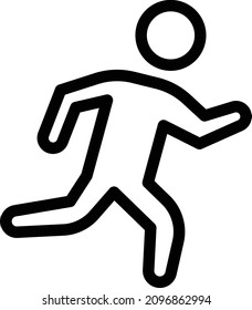running Vector illustration on a transparent background. Premium quality symbols. Glyphs  vector icon for concept and graphic design.