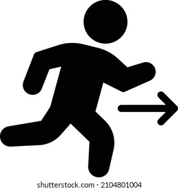 Running Vector illustration on a transparent background.Premium quality symmbols.Glyphs vector icon for concept and graphic design. 