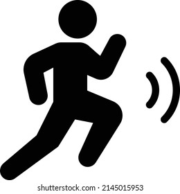 running Vector illustration on a transparent background. Premium quality symbols. Glyphs  vector icon for concept and graphic design.