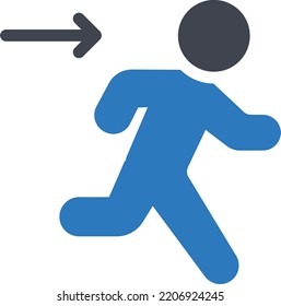 running  Vector illustration on a transparent background. Premium quality symmbols. Glyphs vector icons for concept and graphic design. 

