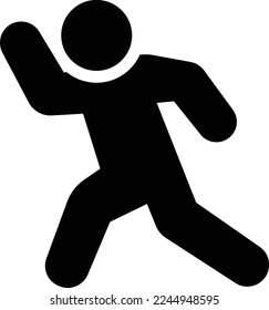 running Vector illustration on a transparent background. Premium quality symmbols. Glyphs vector icons for concept and graphic design. 
