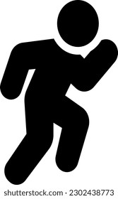 running Vector illustration on a transparent background. Premium quality symmbols. Glyphs vector icons for concept and graphic design.