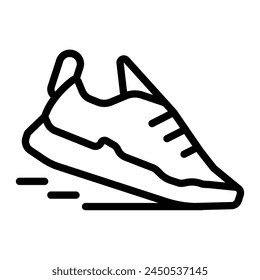 Running Vector Line icon Design