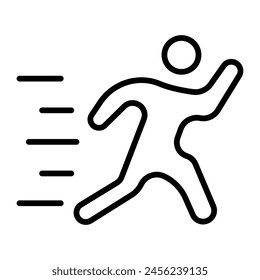 Running Vector Line Icon Design