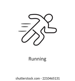 Running Vector outline Icon Design illustration. Workout Symbol on White background EPS 10 File