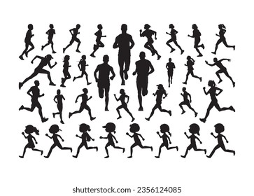 Running Vector For Print, Running Clipart, Running vector Illustration