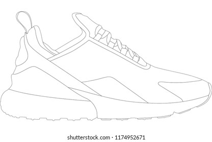 Running vectoral sneaker