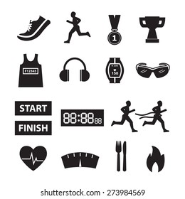 Running Vector,running Icon Set