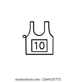 Running Vest Line Style Icon Design