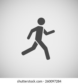 running walking going man vector eps10 illustration.