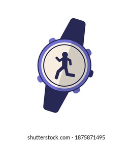 Running Watch flat icon. Color simple element from wearable devices collection. Creative Running Watch icon for web design, templates, infographics and more