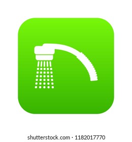 Running water icon green vector isolated on white background