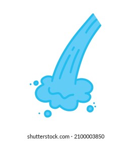 Agua corriente, Vector, Ilustración.
