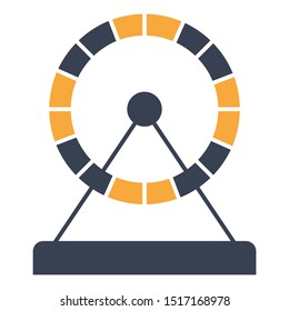 Running Wheel for Rodents Vector Icon Design