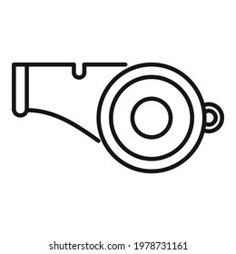 Running whistle icon. Outline Running whistle vector icon for web design isolated on white background