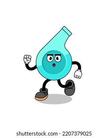 running whistle mascot illustration , character design