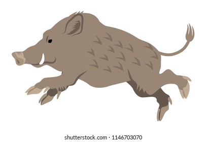 Running Wild Boar - 2019 Japanese Zodiac Sign