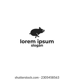 running wild boar logo, symbol logo