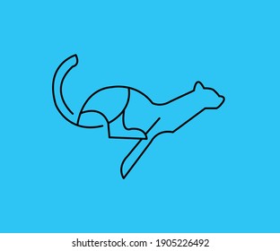 It is a Running wild tiger logo design