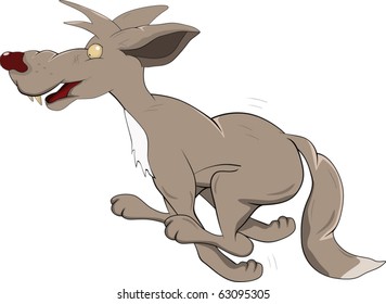 Running wolf