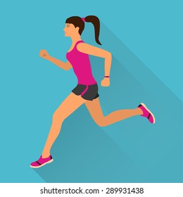 Running woman