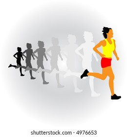 Running woman