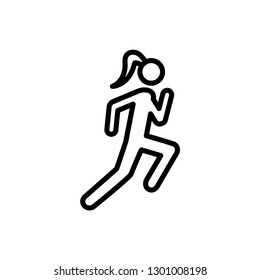 running woman icon logo template