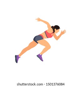 Running Woman Side View Vector Stock Vector (Royalty Free) 1501376084