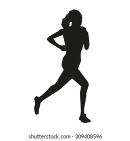 Running woman silhouette
