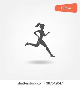 Running woman silhouette