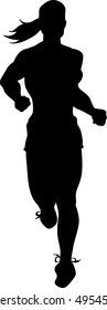 Running woman silhouette