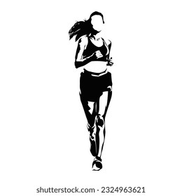 Ilustración Del Vector De La Mujer Corriendo Ilustraciones svg,  vectoriales, clip art vectorizado libre de derechos. Image 22725798