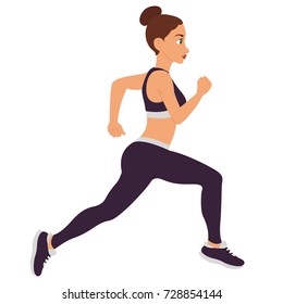 Running Woman. Vector