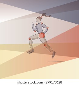 Running women. Fitness concept. Never stop.