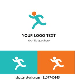 Running,fitness,active,exercise logo template. Logo branding for your new company. File can be use vector eps and image jpg formats
