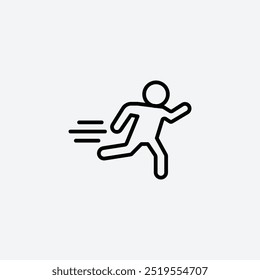 Runningline vector icon. EPS 10