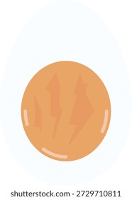 Runny hard-boiled egg cut in half