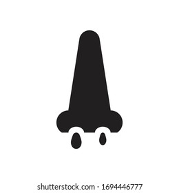 Icono de Alergias de la nariz de ejecución - ilustración vectorial