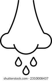 runny nose allergy flu nose runny Outline