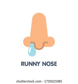 Icono plano de la nariz de ejecución ilustración de diseño en el fondo blanco eps.10