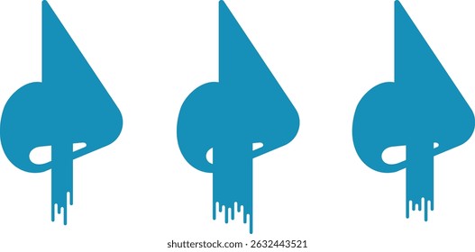 runny nose, nose icon and disease